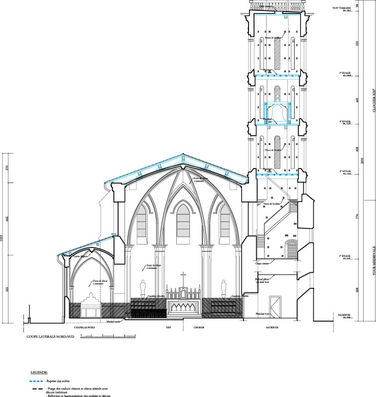 Restauration de Monuments historiques à Toulouse - Église de Berat (31) – Restauration générale 