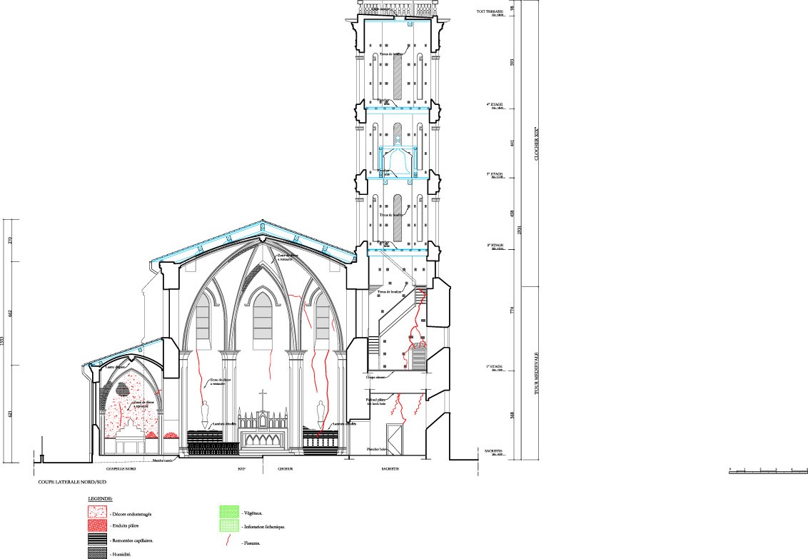 Restauration de Monuments historiques à Toulouse - Église de Berat (31) – Restauration générale 