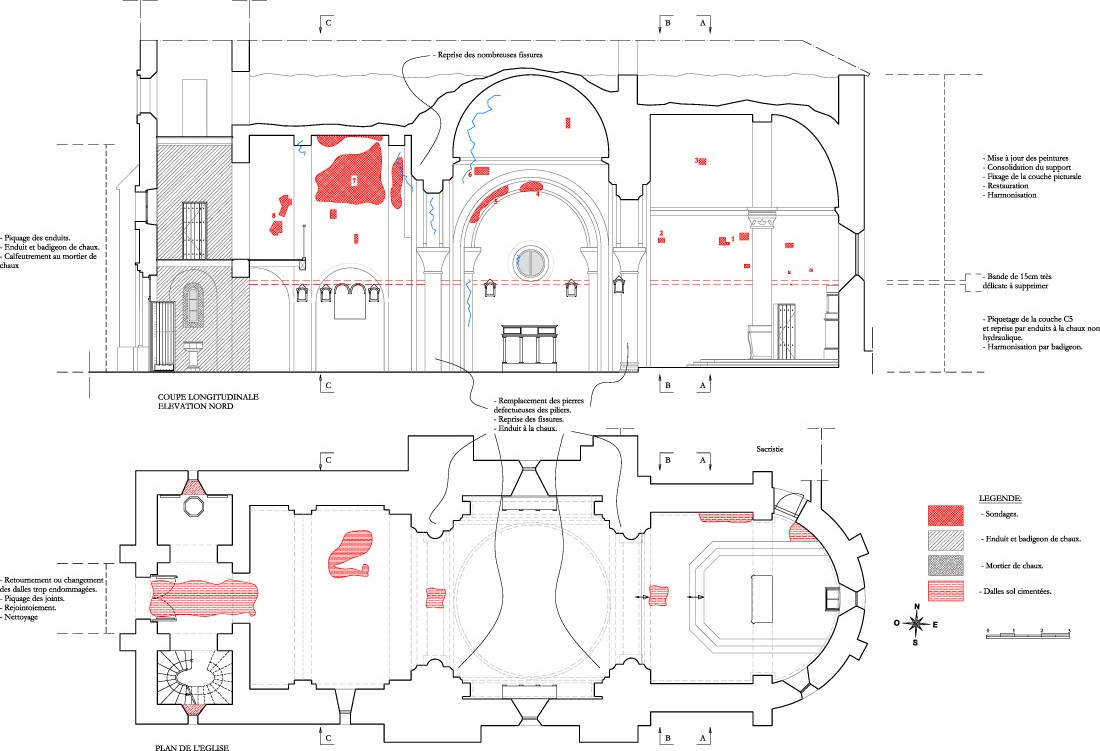 Restauration de Monuments historiques à Toulouse - Église de Saint Meard de Drone (24)