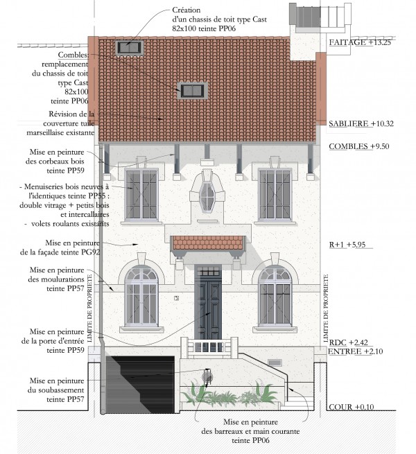 Restauration d’un cabinet d’avocat 9 Réhabilitations patrimoniales - Maison St Bernard – Restauration générale d’un cabinet d’avocat