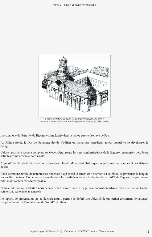 Études urbaines à Toulouse - ZPPAUP Saint Pé de Bigorre – 65